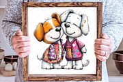 Quirky Valentines Dogs Clipart, an Illustration by SinaCreation (Thumbnail 4 of 6)