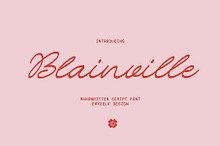 ED Blainville - Handwritten Script