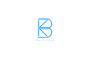 Initial letters BK or KB logo design, a Branding & Logo Template by Aleesher (Thumbnail 2 of 2)