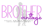 BROTHER vintage, a Handwritten Font by FreshTypeINK (Thumbnail 1 of 8)