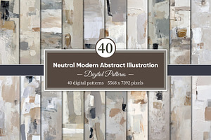 Neutral Modern Abstract Illustration, a Decorative Illustration by Housui Patterns