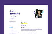 Jess | CV / resume template, a Resume Template by CV house (Thumbnail 8 of 9)