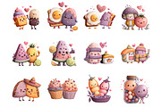 Valentine Food Pairs Clipart, an Illustration by DreamArtGraphic (Thumbnail 4 of 4)