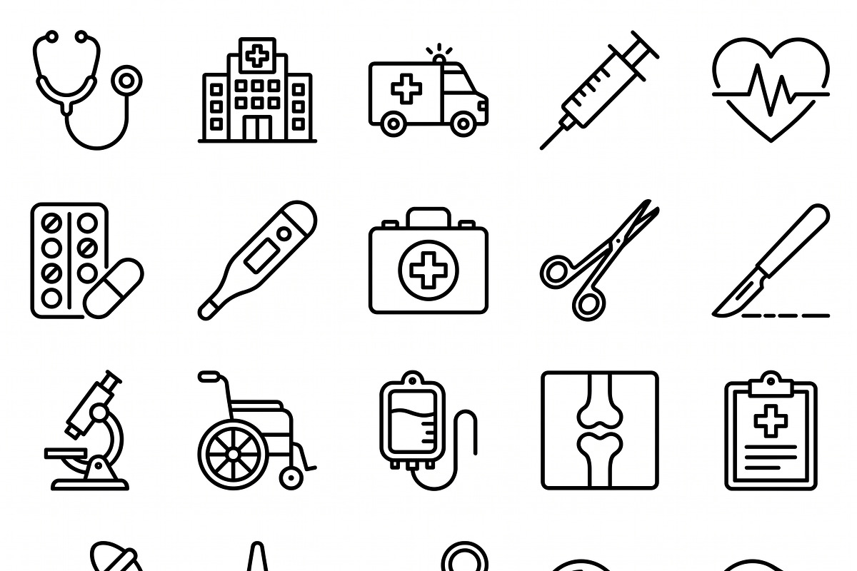 39 Vector Healthcare Medical Icon, an Outline Icon by adenpinkstore (Photo 1 of 2)