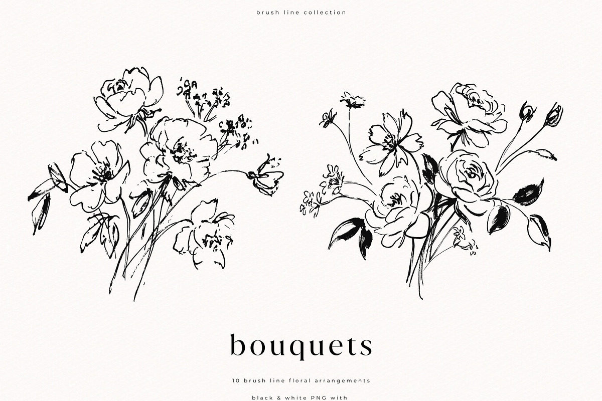 Hand Drawn Bouquets, a Decorative Illustration by PeDe Designs (Photo 6 of 10)