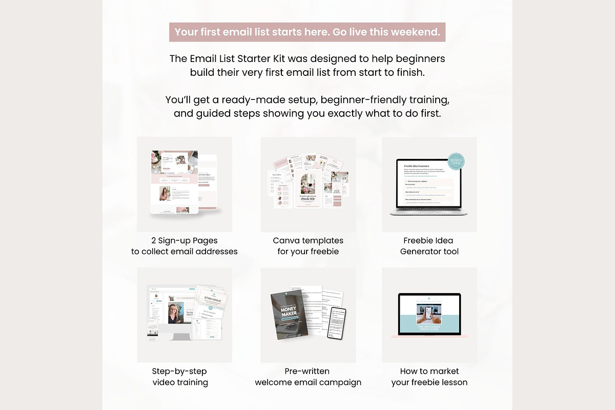 Systeme.io Email List Starter Kit, an Email Template by Hayley's Digital Hub (Photo 3 of 10)