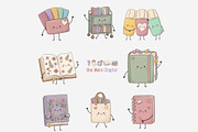 Hand Drawn Bookish Besties Clipart, a Seasonal Illustration by Tanya Kart (Thumbnail 7 of 10)