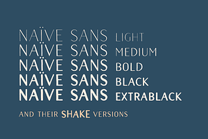 Naive Sans Font Collection