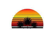 Desert Sunset Landscape Bundle, an Illustration by yasushie (Thumbnail 2 of 31)