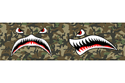 Military print. Flying Tiger Shark, an Illustration by SergeyBitos (Thumbnail 2 of 3)