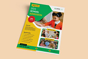 School Admission Flyer, a Flyer Template by retrographix (Thumbnail 2 of 4)