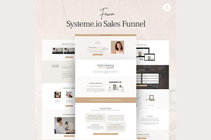 Systeme.io Fawn Minimal Funnel, a Landing Page Template by Hayley's Digital Hub
