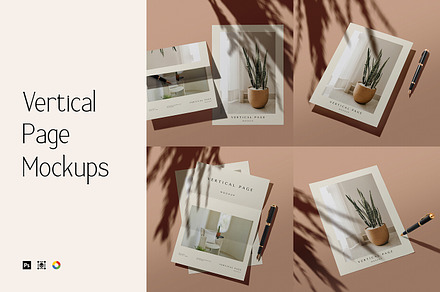 A4 Vertical Page Mockups