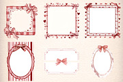 Romantic Bows Frames Patterns, an Illustration by Digital Artistic99 (Thumbnail 4 of 9)