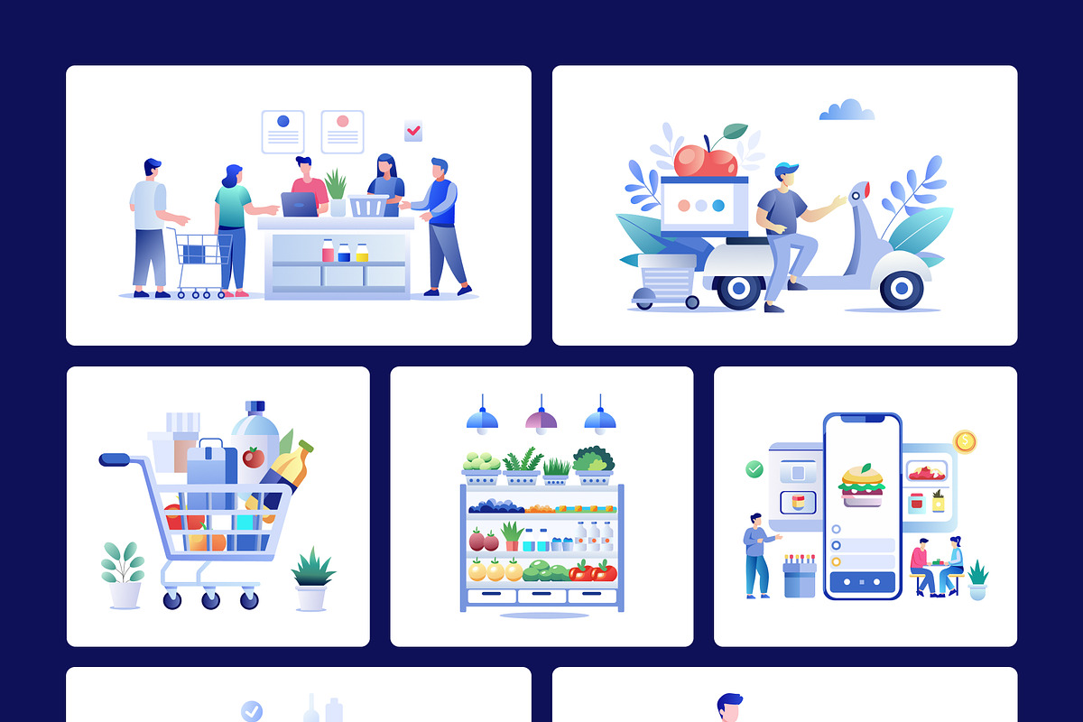 Grocery Shopping Illustrations, a Food Illustration by Prosymbols (Photo 8 of 10)