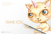 Cat Mermaid watercolor clipart, an Animal Illustration by UlitkaStudio (Thumbnail 10 of 10)