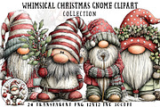 Whimsical Christmas Gnome Clipart, an Illustration by OK Design (Thumbnail 1 of 6)