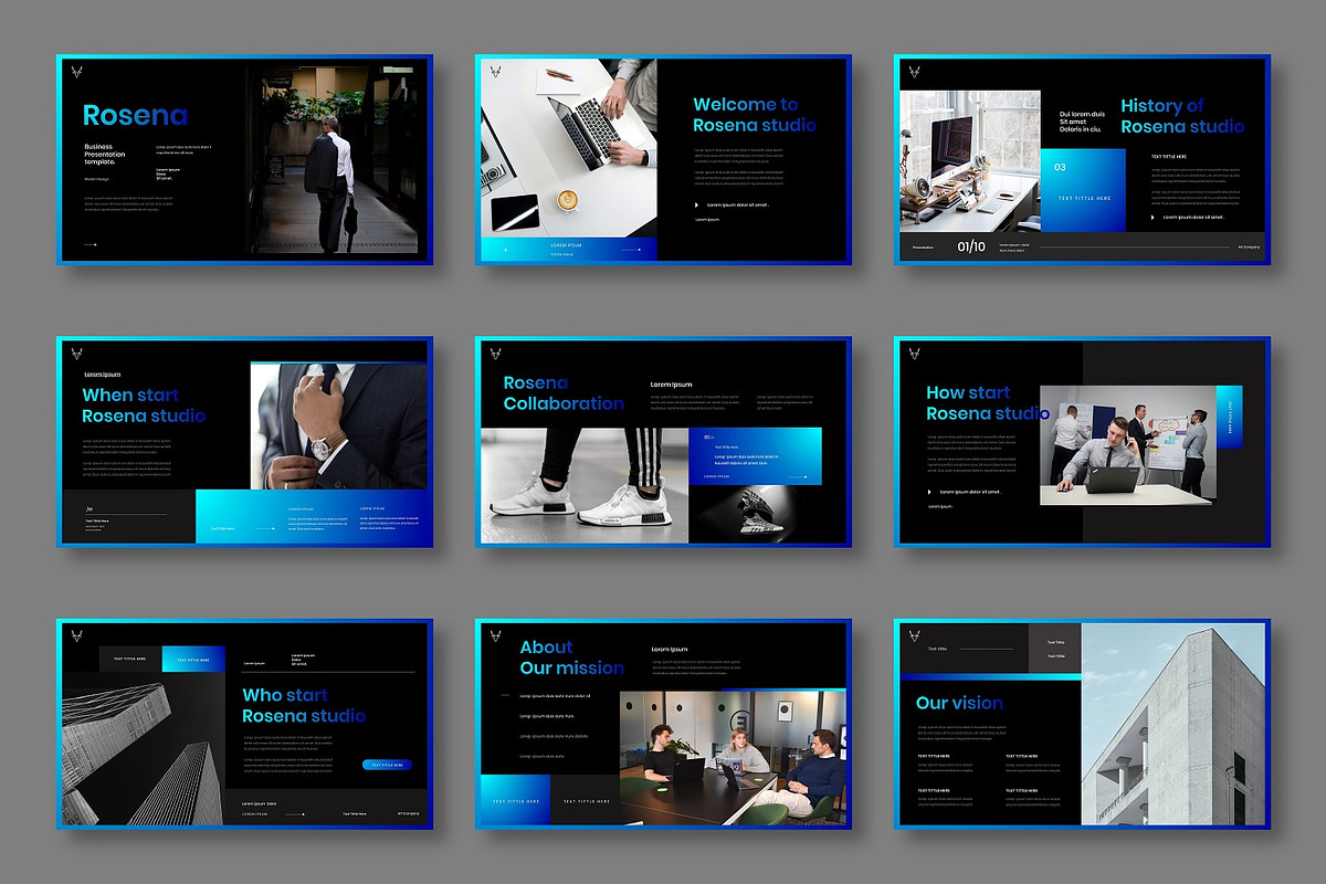 Rosena – Business PowerPoint, a Presentation Template by Dens Creative Studio (Photo 2 of 6)