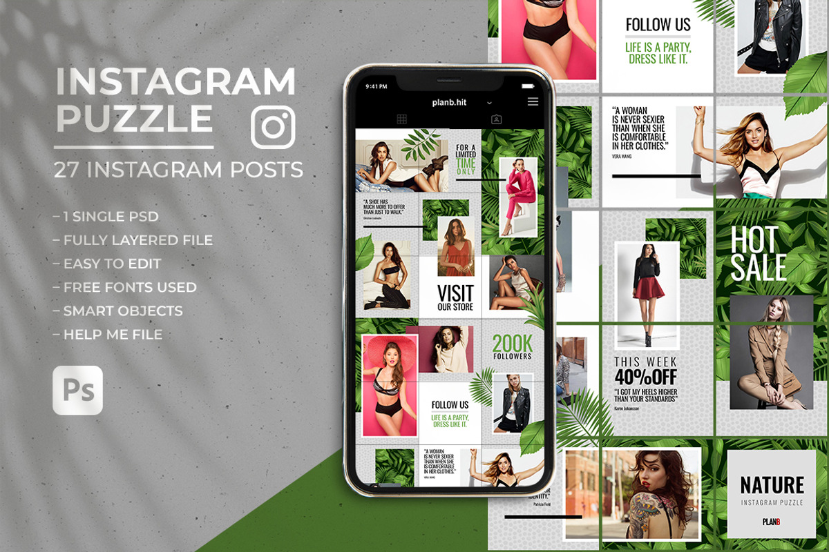 Nature - Instagram Puzzle Feed, a Social Media Template by Plan B (Photo 1 of 6)