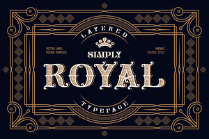 Simply Royal. Font And Template.