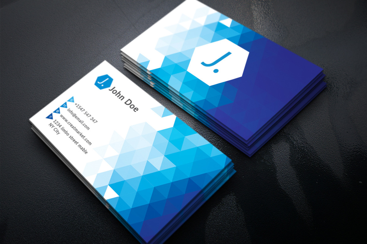 Triangle Polygon Business Card, a Business Card Template by Shahjhan (Photo 1 of 2)