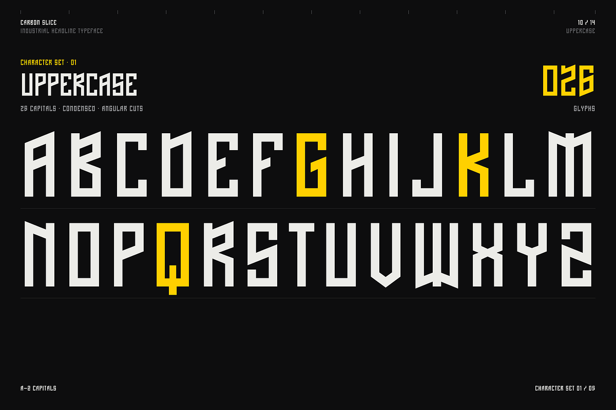 Carbon Slice - Condensed Industrial, a Sans Serif Font by HipFonts (Photo 7 of 11)