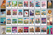 Travel Prints Bundle 600+ Vintage, a Wallpaper Photo by Chipshpow Graphics (Thumbnail 10 of 13)