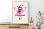 Pink Woodland Fairy Clipart, an Illustration by Craft Nest (Thumbnail 6 of 9)