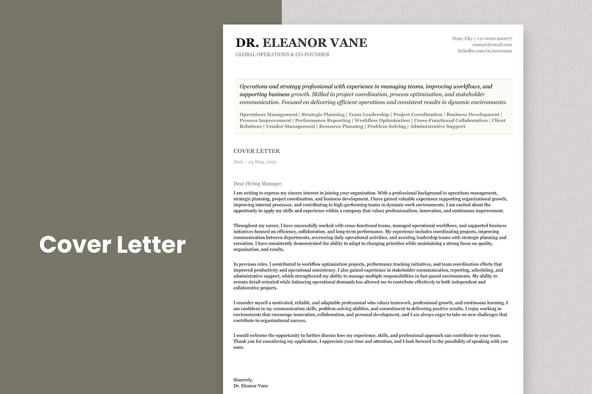 ATS Executive Resume Template, a Resume Template by Anjum Ilyas (Photo 5 of 7)
