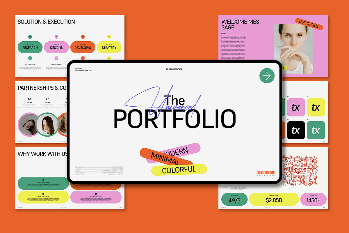 Universal Portoflio Template, a Presentation Template by Templeste (Photo 6 of 6)