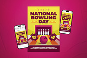 National Bowling Day Event Flyer Set, a Flyer Template by The Good Store (Thumbnail 1 of 2)