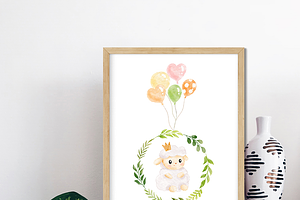 Baby Lamb Nursery Clipart