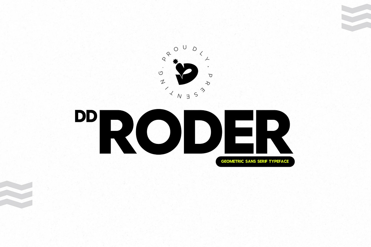 RODER – Modern Geometric Sans Serif, a Sans Serif Font by Dipto design (Photo 1 of 5)