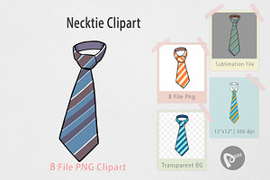 Necktie Clipart, a Graphic by Artnoy