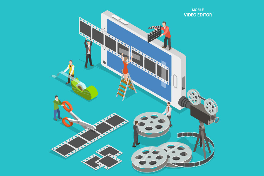 Mobile Video Editor by Andriistore  Creative Market