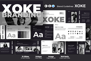 Xoke Brand Guidelines - Keynote, a Presentation Template by Iqsiart Studio