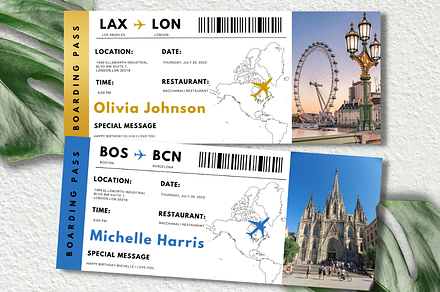 Surprise Travel Ticket Gift, a Card Template by YasdeyDesigns