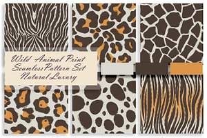 Wild Animal Print Set Natural Luxury