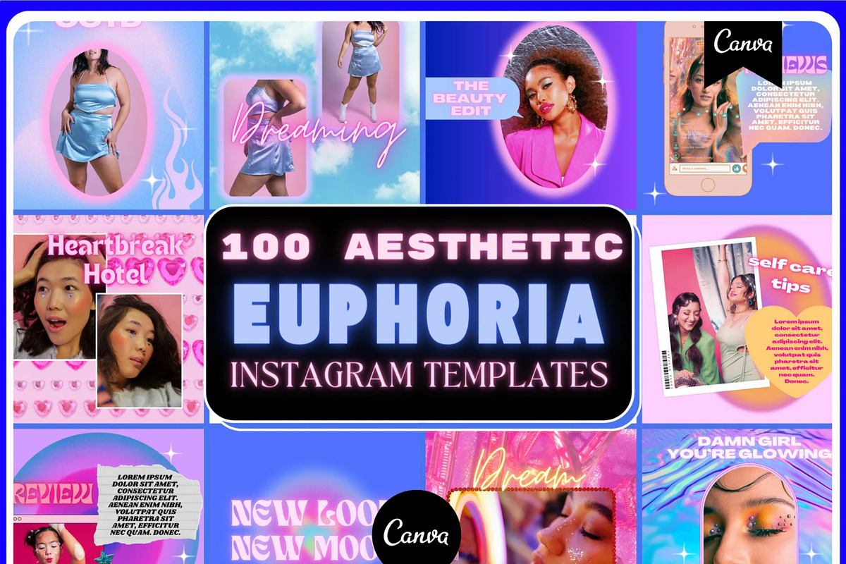 EUPHORIA AESTHETIC IG Template, a Social Media Template by PLANETSEL (Photo 6 of 6)