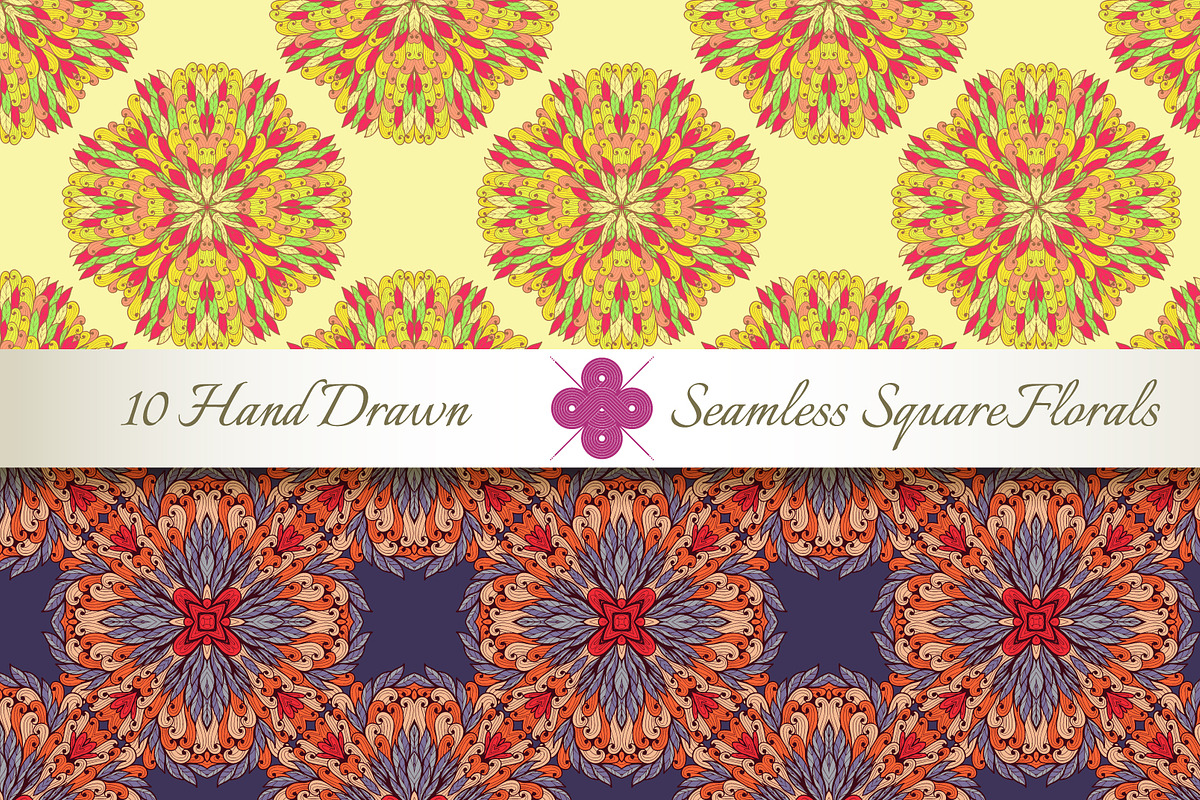 10 Seamless Square Patterns Set#2 preview 5