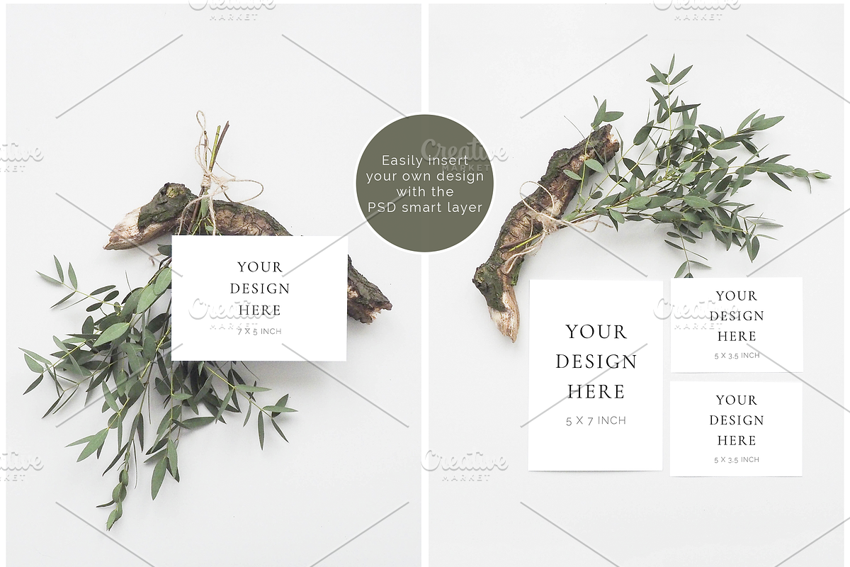Eucalyptus Rustic Mockup Bundle, a Print Template by Imperium Nordique (Photo 3 of 5)