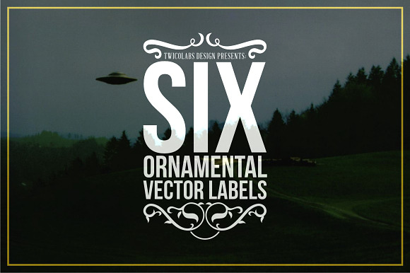 6 Ornamental Vector Labels preview 6
