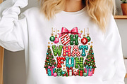 Retro Oh What Fun Christmas PNG, a Seasonal Illustration by designcity5 (Thumbnail 2 of 4)