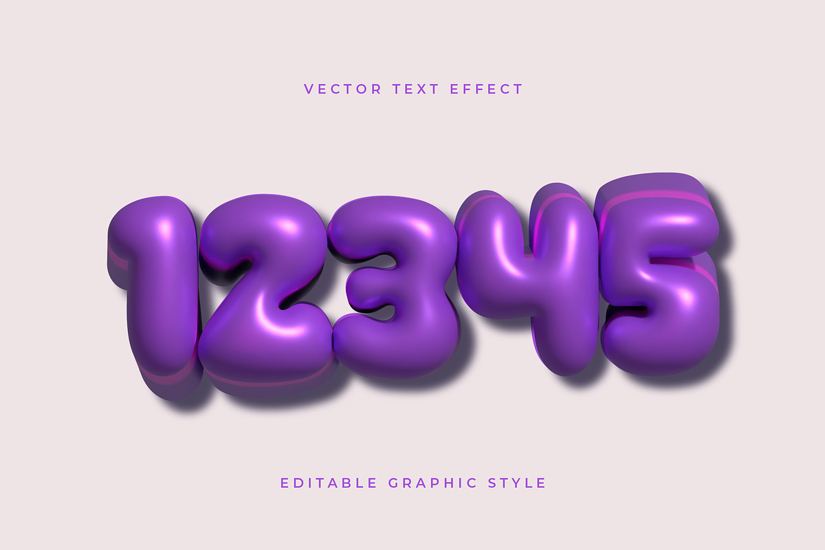 Glossy Balloon Shiny Text Effect preview 2
