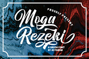 Moga Rezeki  Duo, a Script Font by Astageni (Thumbnail 1 of 8)