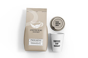 Coffee Bag with Cup Mockup Set, a Packaging Mockup by pixelmock (Thumbnail 12 of 15)