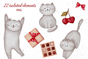Valentine Watercolor Set, a Seasonal Illustration by ZabolotnaArt (Thumbnail 2 of 11)