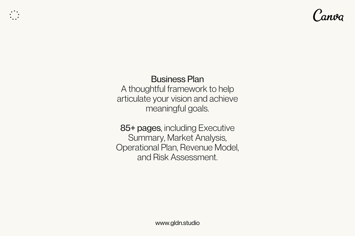 Business Plan Template Presentation, a Presentation Template by GLDN Studio (Photo 2 of 10)