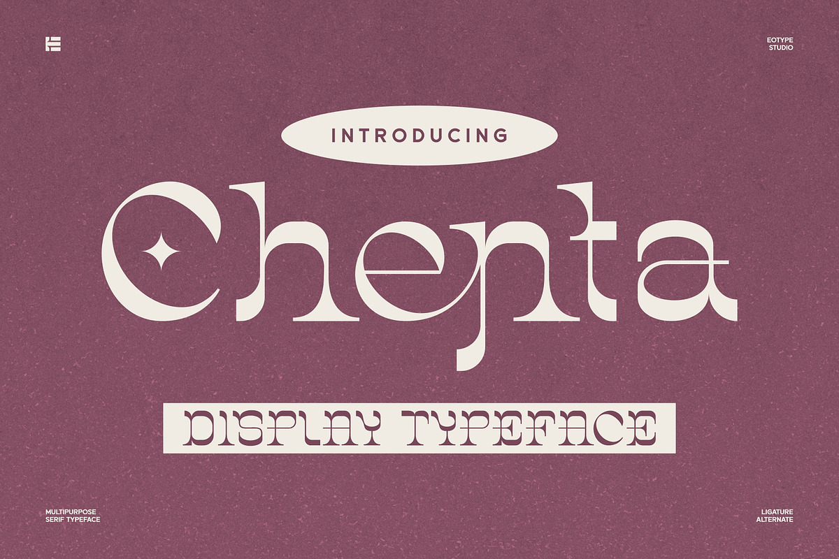 Chenta | Serif Display Font, a Serif Font by Eotype Studio (Photo 1 of 9)
