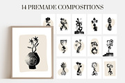 GRUNGE VASES&FLOWERS SILHOUETTES, an Object Graphic by Creativemaker (Thumbnail 3 of 14)